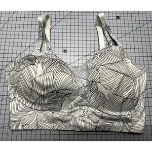 Allegro By Victoria’s Secret On Point Sports Bra White Palm Back Logo 38DDD NWOT